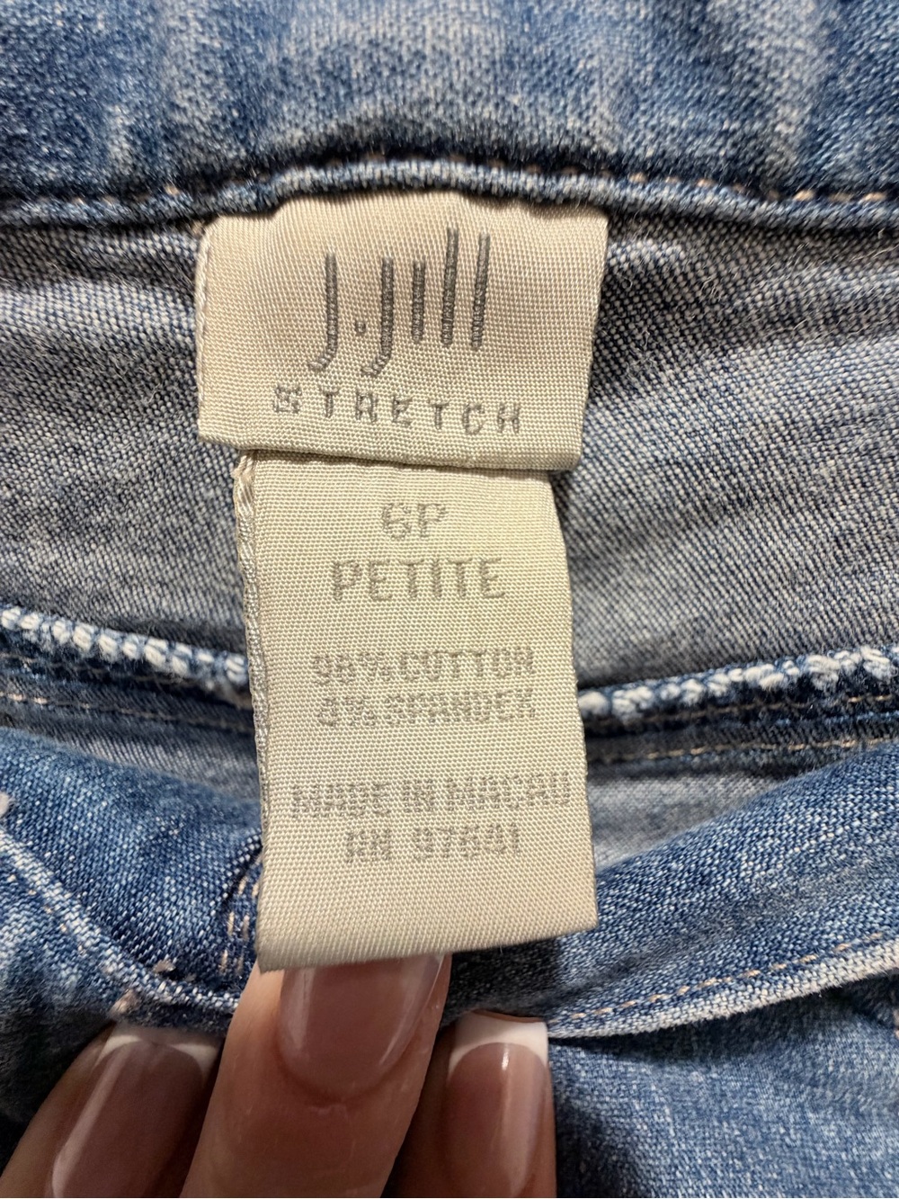 J.Jill Stretch Petite Wide Leg Cropped Jeans 6P Medium Wash Denim - Picture 5 of 11